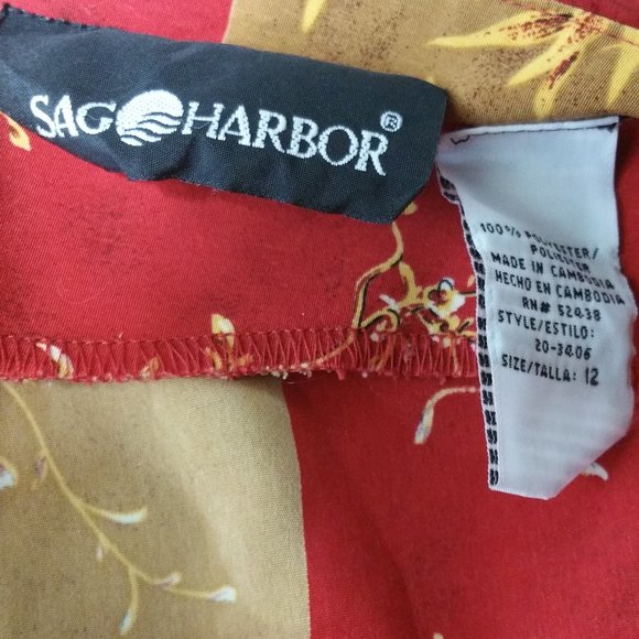 Sag harbor Red & Gold Sleeveless size 12 - Picture 6 of 6